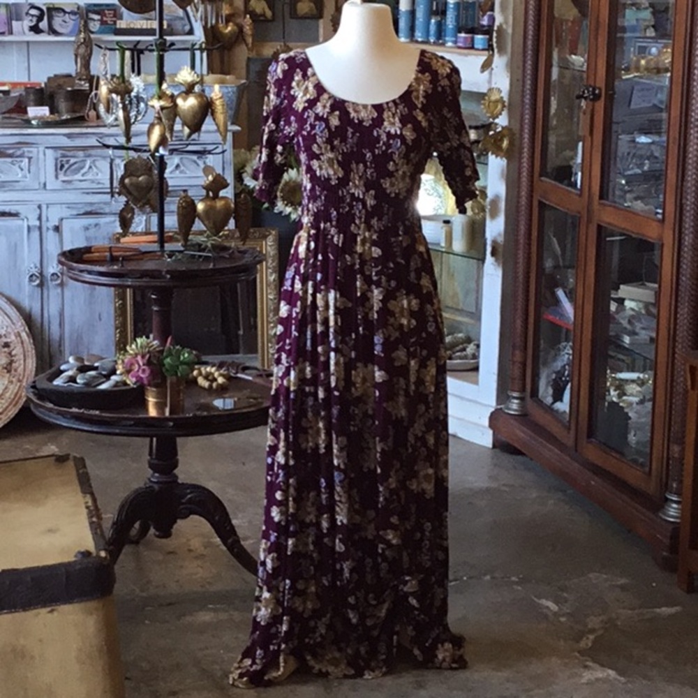 NATURAL LIFE Purple Floral Maxi Dress